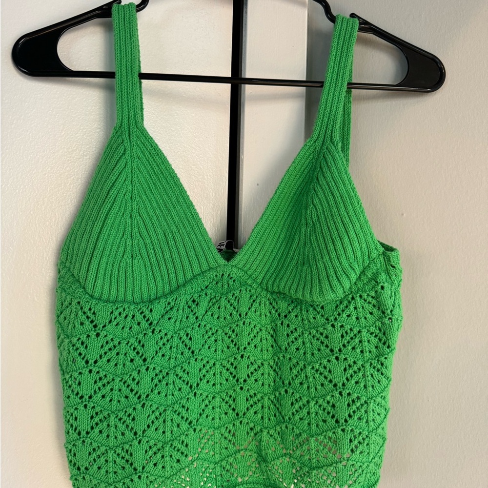 Zara Green Knit Women's Top